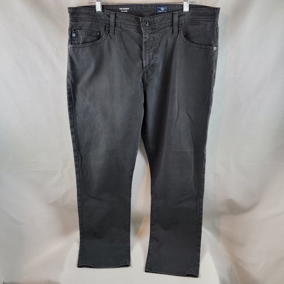 AG Adriano Goldschmied Pants Mens 38x32 Gray The Everett Slim Straight Stretch - Picture 2 of 10
